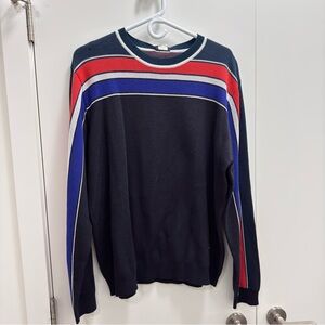 Paul Smith Men's Luxury 100% cotton Multicolor Striped Sweater XL